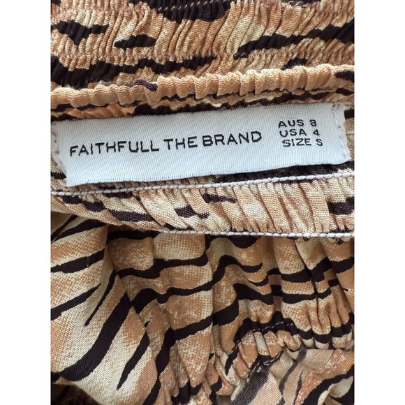 Faithfull the Brand X Anthropologie Womens Ira Floral Smocked Mini Dress size S - Picture 4 of 12